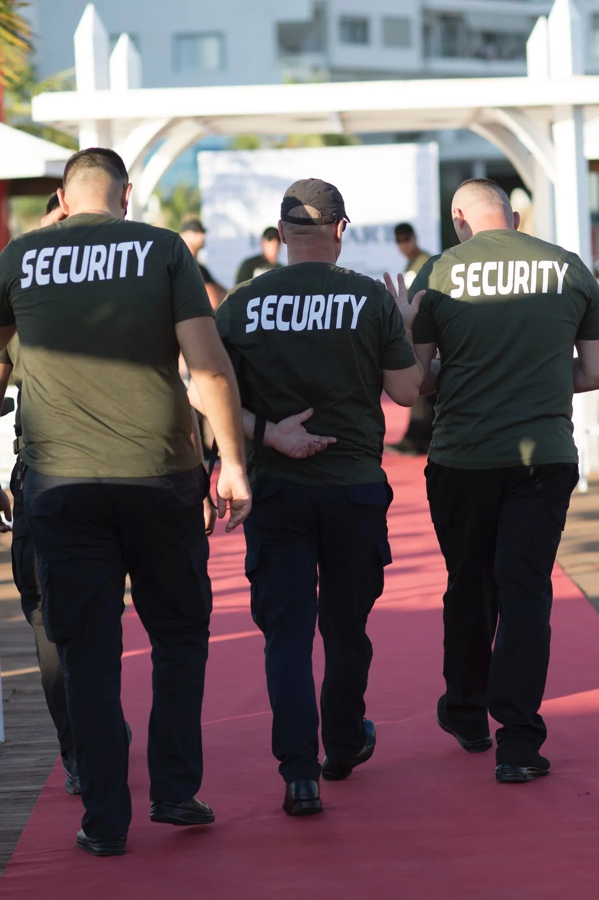 Professional security team providing event security