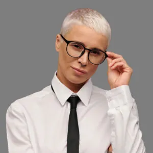Professional female security guard in uniform